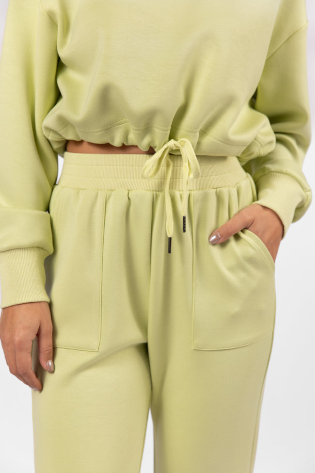 Only One Lime Wide Leg Pull On Pants