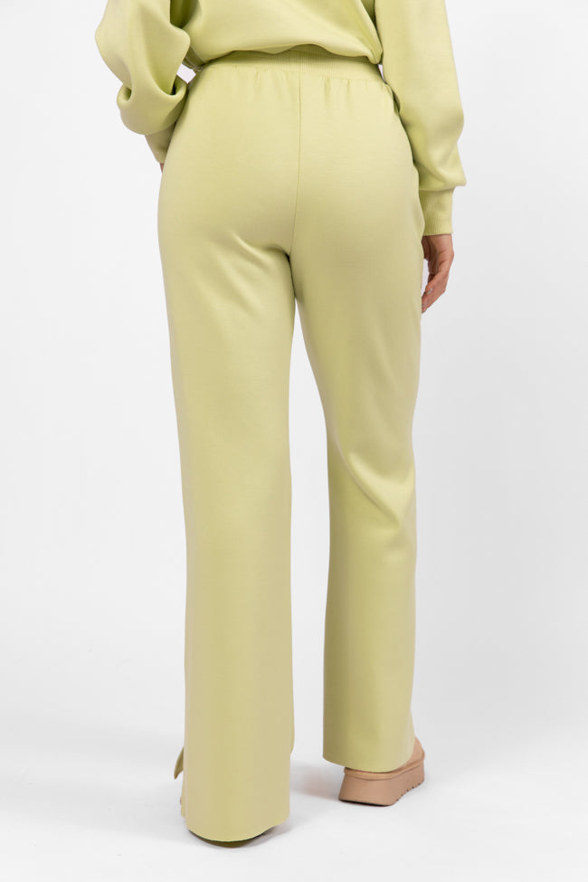 Only One Lime Wide Leg Pull On Pants