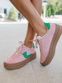 Jules Pink and Green Sneaker