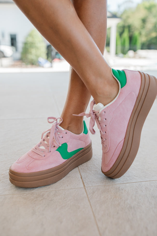 Jules Pink and Green Sneaker