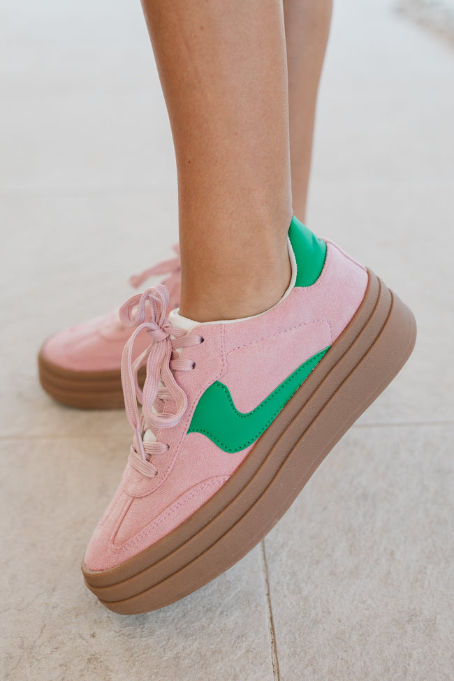 Jules Pink and Green Sneaker