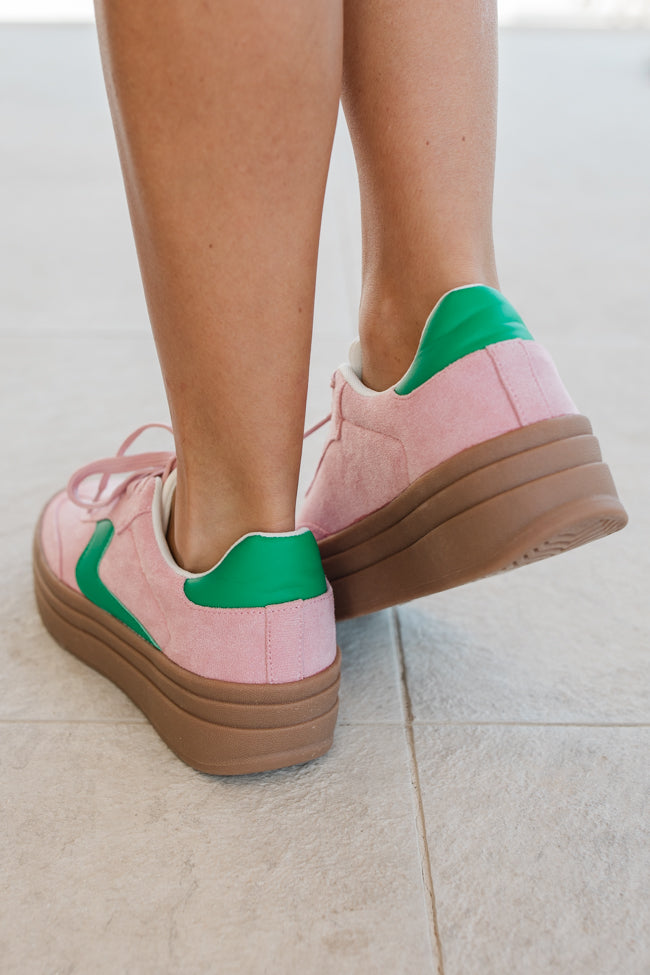 Jules Pink and Green Sneaker