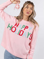 Happy Holidays To You Pink Sweater DOORBUSTER