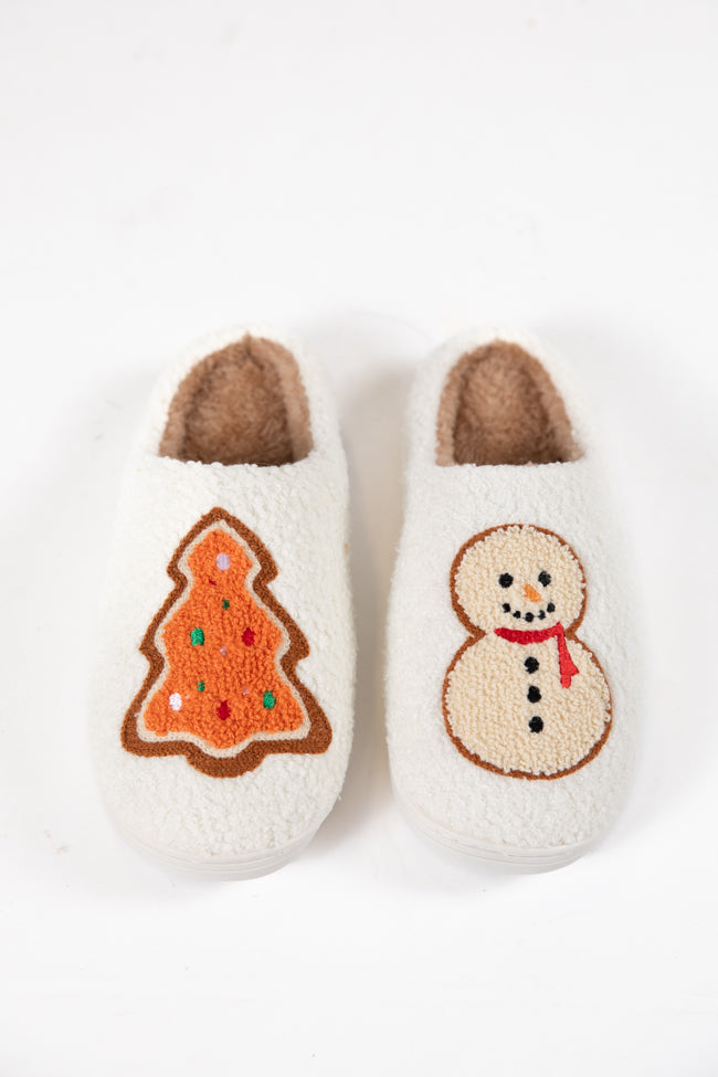 Christmas Cookies Ivory Slippers