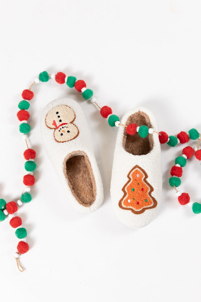 Christmas Cookies Ivory Slippers