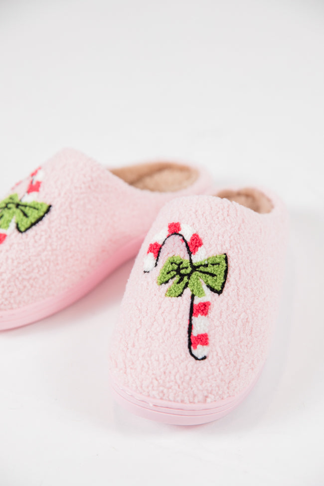 Candy Cane Pink Slippers