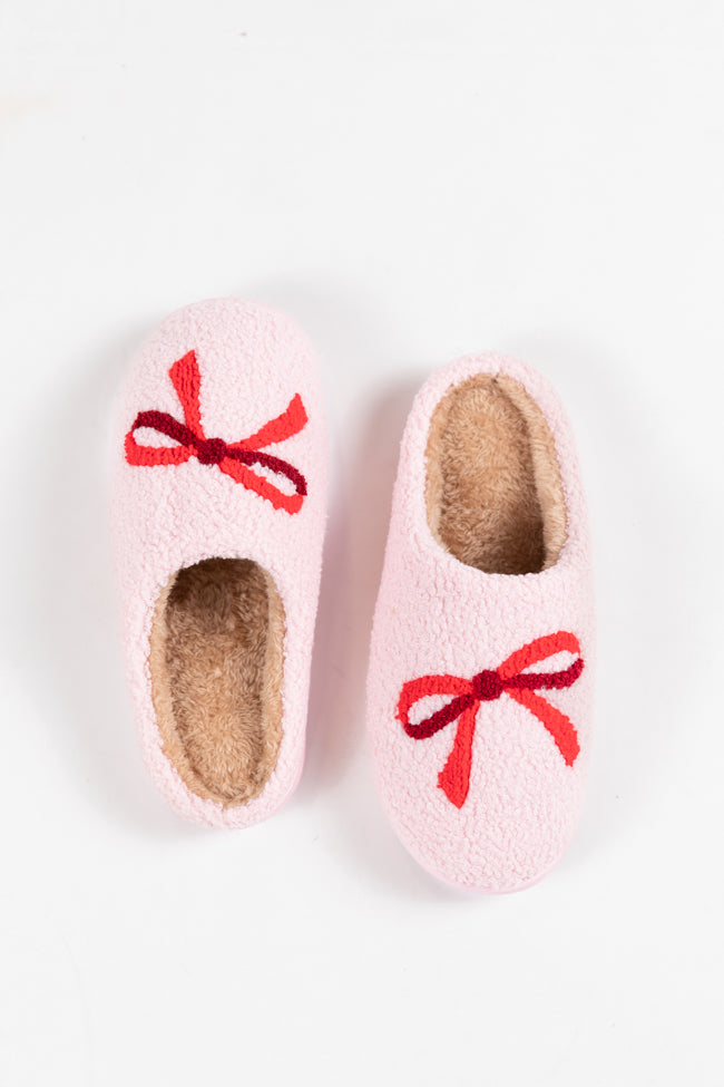 Red Bow Slippers Macy Blackwell X Pink Lily