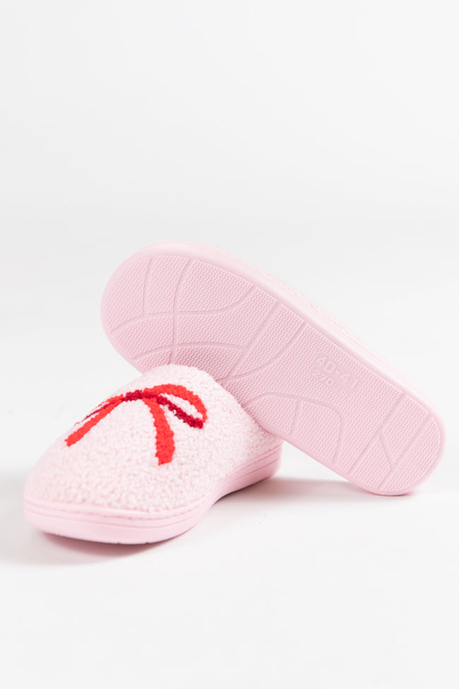 Red Bow Slippers Macy Blackwell X Pink Lily