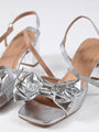 Drew Silver Bow Heels