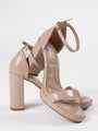 Shivani Nude Leather Heel