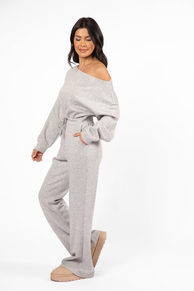 Wear It Out Heather Grey Boat Neck Jumpsuit