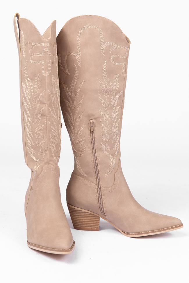 Sweeney Cedarwood Embroidered Tall Boot