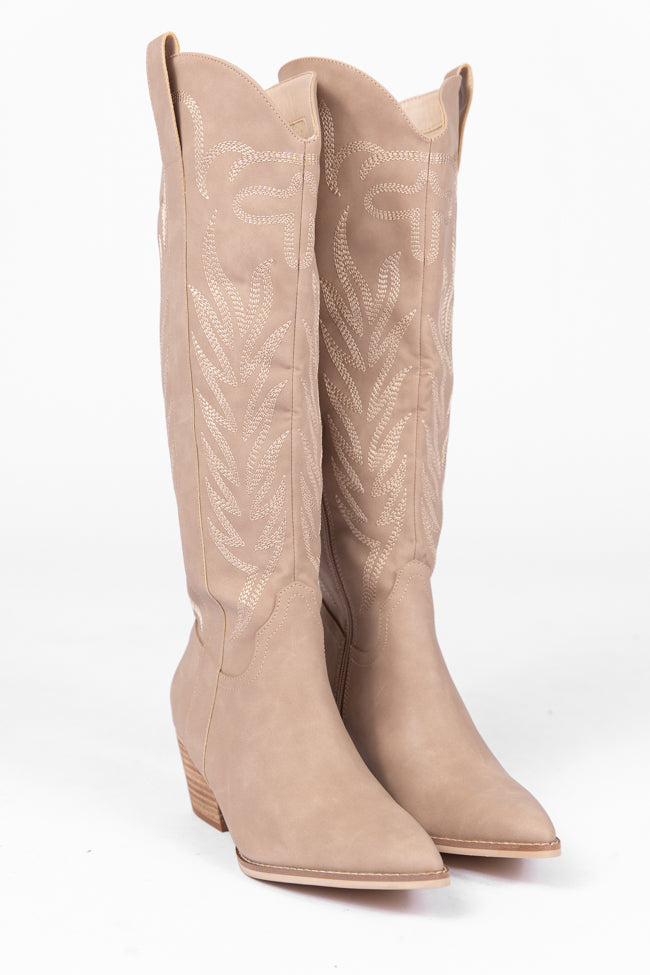 Sweeney Cedarwood Embroidered Tall Boot