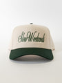 Slow Weekends Dark Green and Natural Trucker Hat