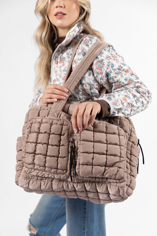 Tan Quilted Weekender DOORBUSTER