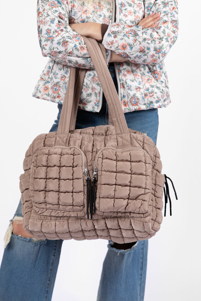 Tan Quilted Weekender DOORBUSTER