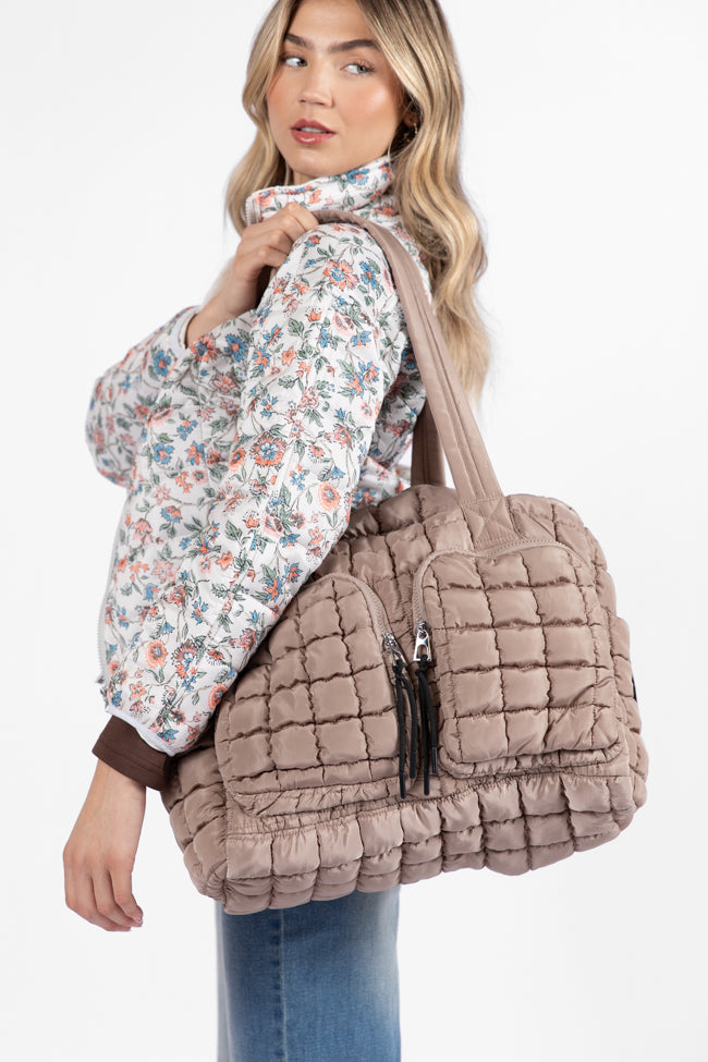 Tan Quilted Weekender DOORBUSTER