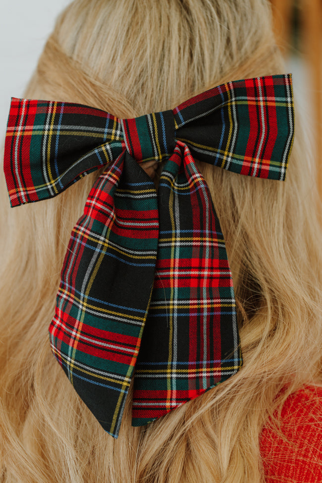 Plaid Christmas Hair Bow Macy Blackwell X Pink Lily