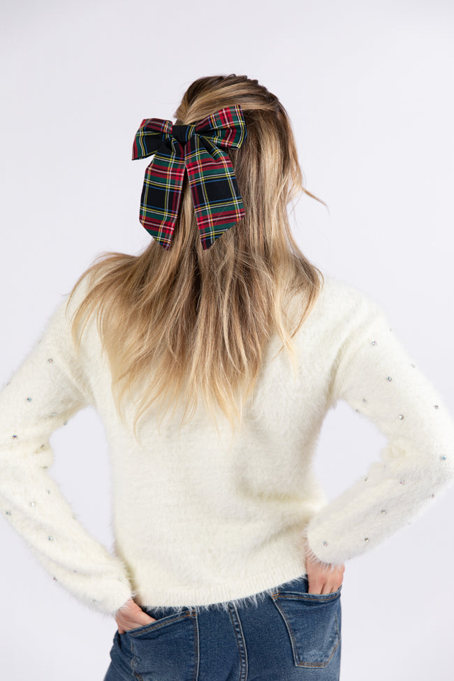 Plaid Christmas Hair Bow Macy Blackwell X Pink Lily