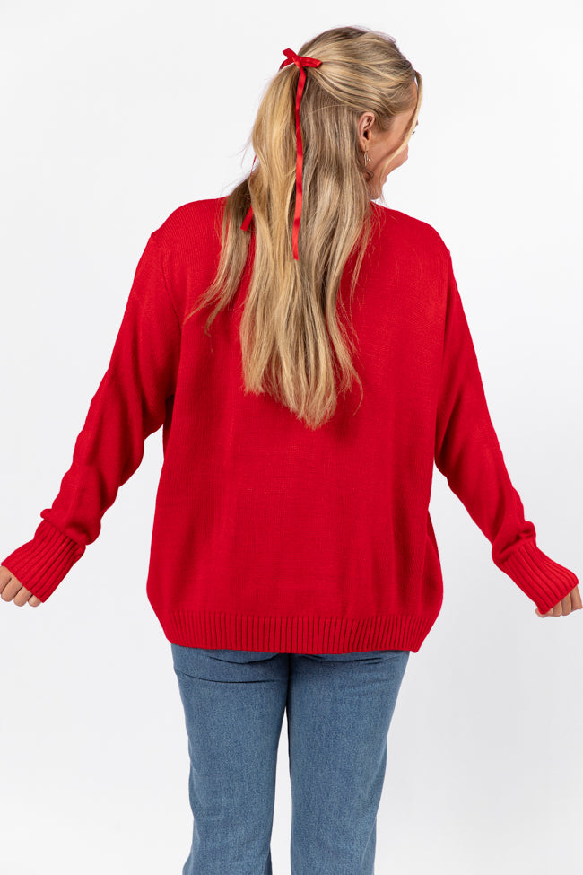 Lover Oversized Red Sweater