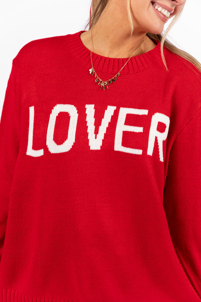 Lover Oversized Red Sweater