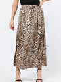 In The Wild Leopard Print Satin Maxi Skirt