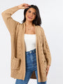 Sweet Nothings Tan Chunky Cable Knit Cardigan