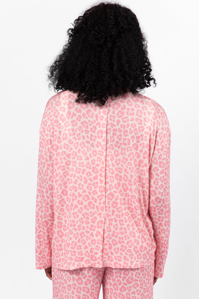 Sweet Dreams Pink Leopard Pajama Long Sleeve Top