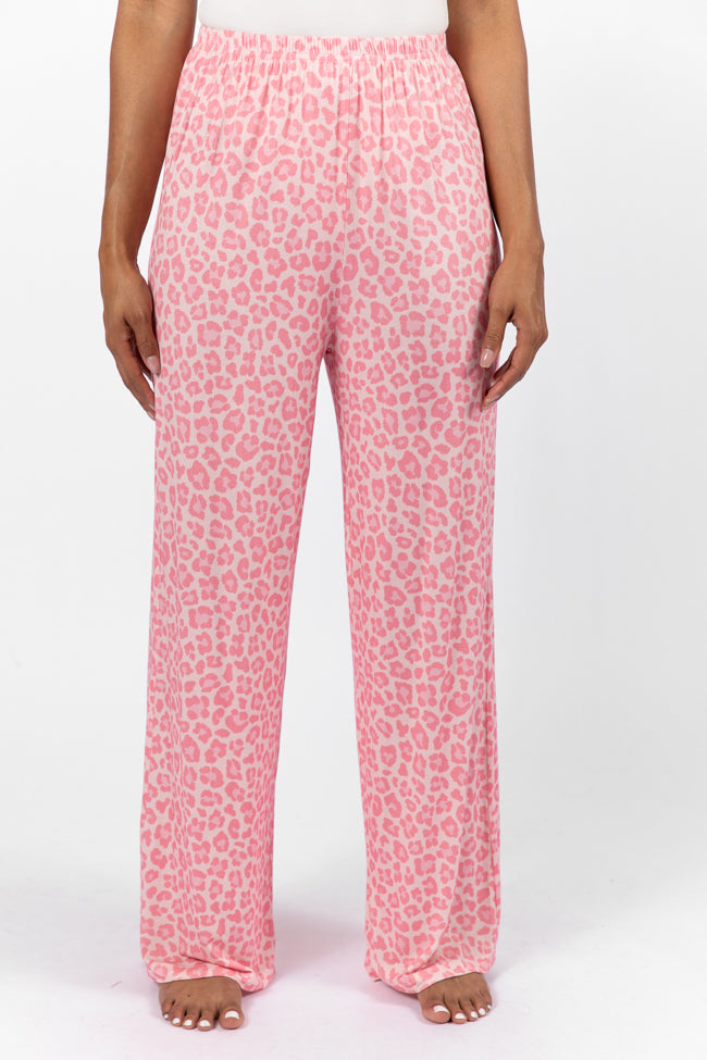 Sweet Dreams Pink Leopard Pajama Pants