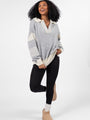 Think About It Heather Grey Collared Oversized Sweater