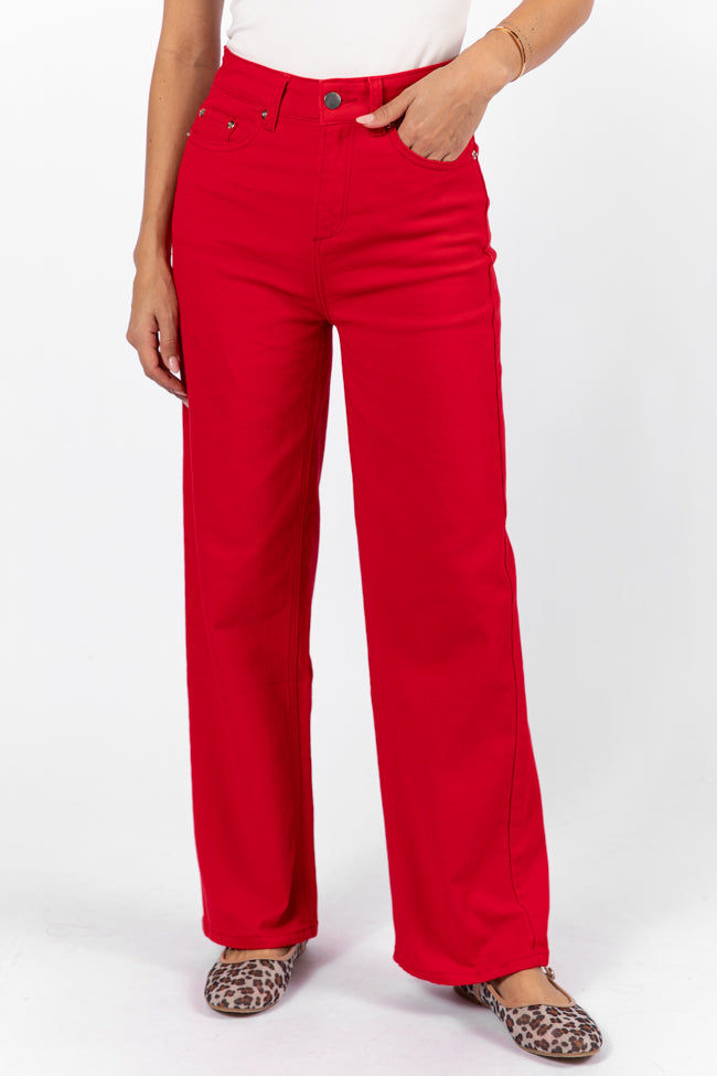 Marissa Red Relaxed Jeans