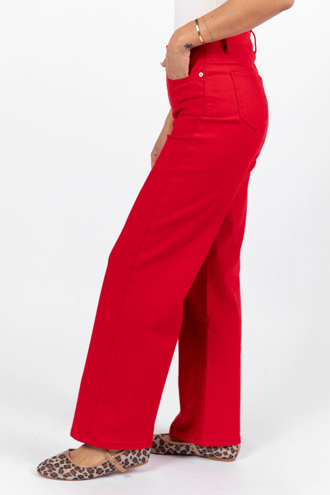 Marissa Red Relaxed Jeans