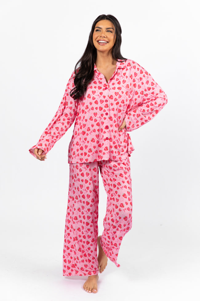 Sweet Dreams Strawberry Hearts Pajama Pants