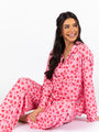 Sweet Dreams Strawberry Hearts Long Sleeve Pajama Top