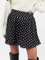 Through The Garden Black Floral Eyelet Trim Mini Skort