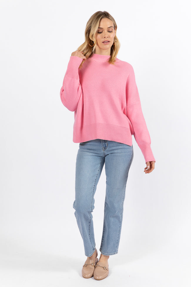 A Great Escape Pink Oversized Sweater