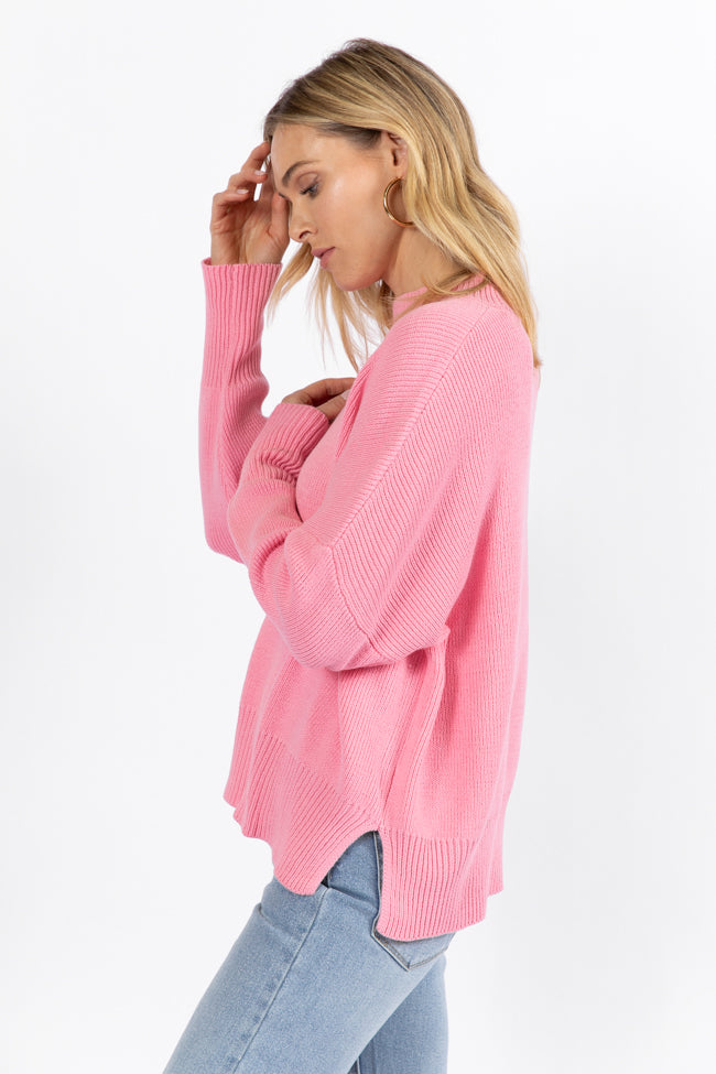 A Great Escape Pink Oversized Sweater