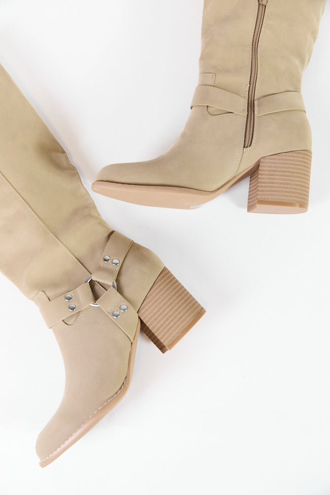 Hendrix Taupe Moto Tall Boot