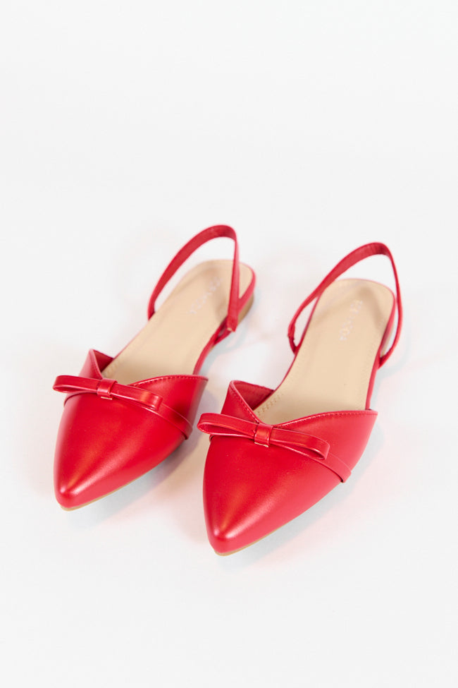 Meg Red Pointed Toe Sandal