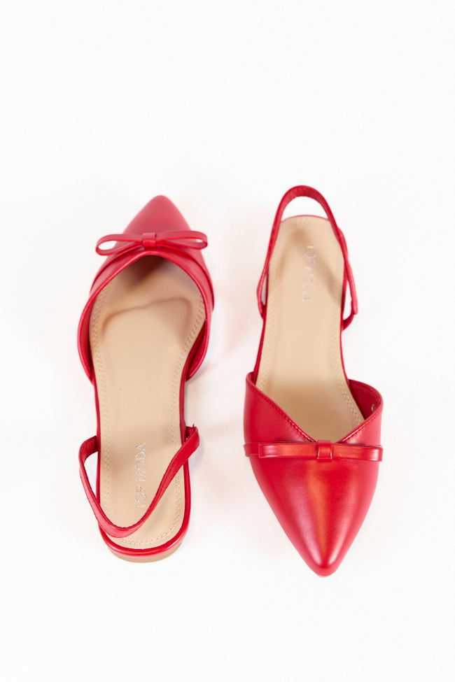 Meg Red Pointed Toe Sandal