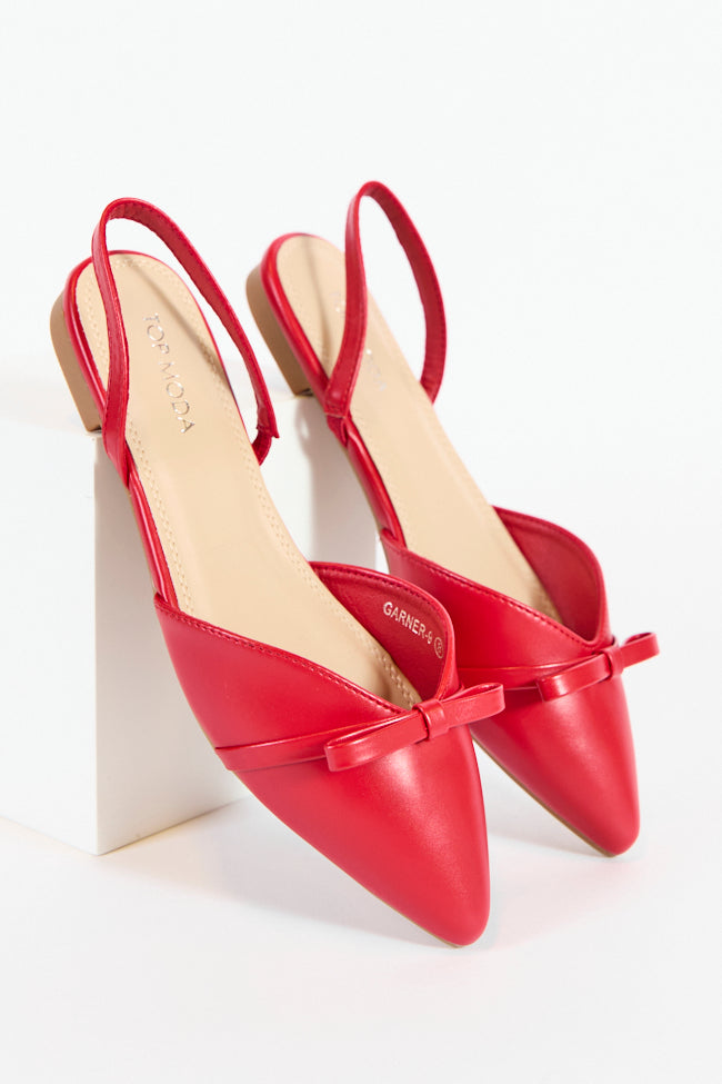 Meg Red Pointed Toe Sandal