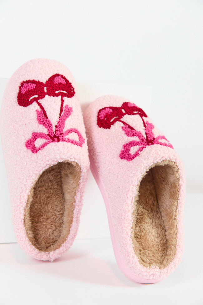 Cherry Bow Slippers Kalee Rogers X Pink Lily