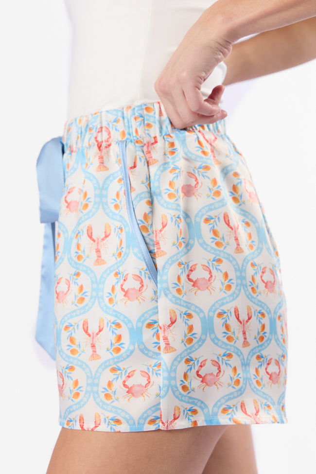 Rest Up In The Cutest Catch Satin Pajama Shorts