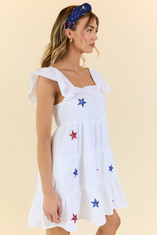 American Beauty Sequin Star Mini Dress