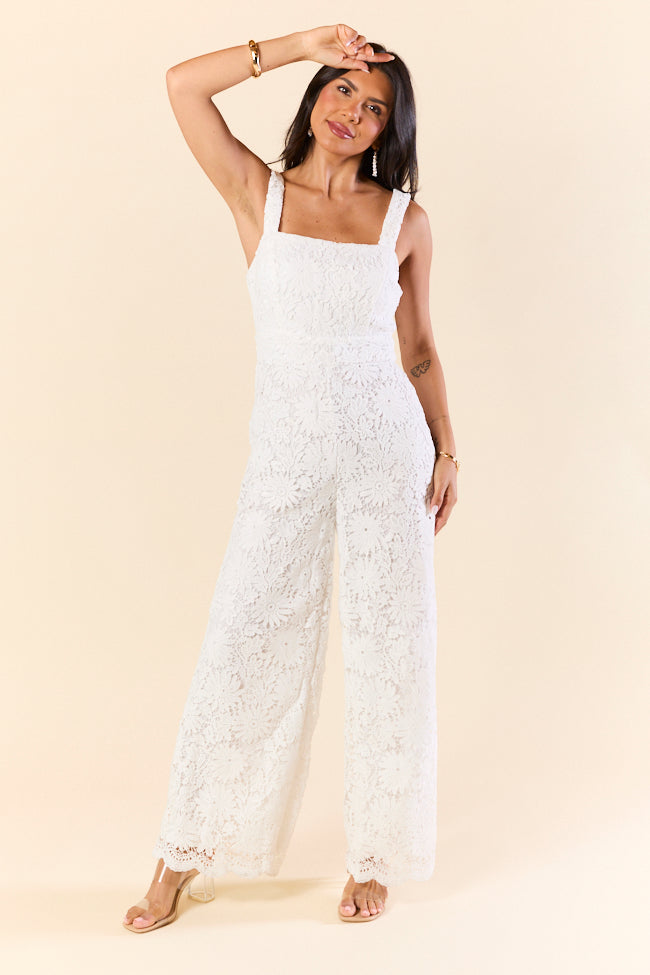 Pure Elegance White Lace Jumpsuit