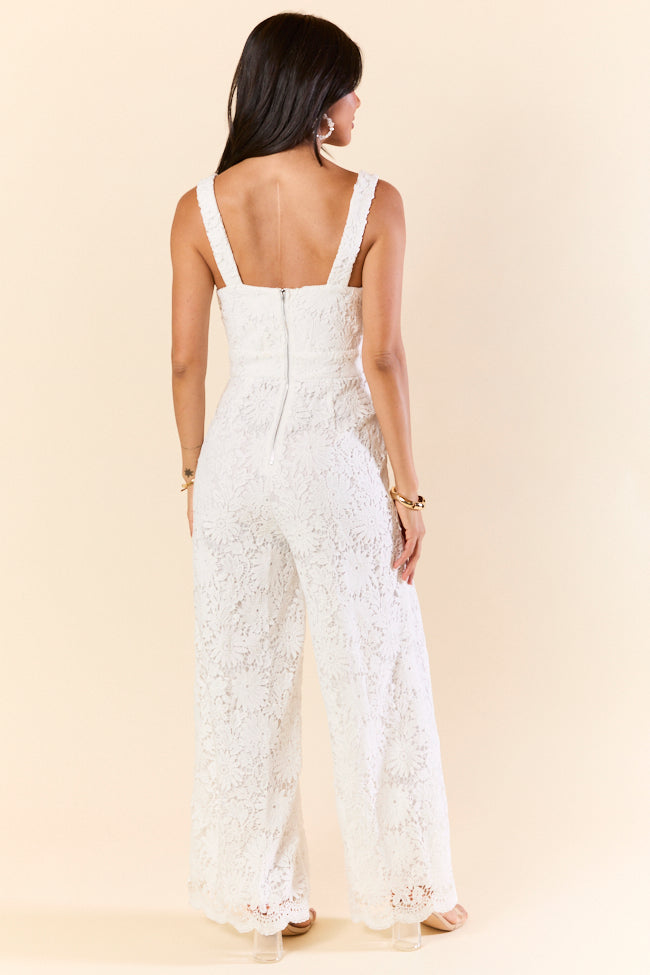Pure Elegance White Lace Jumpsuit