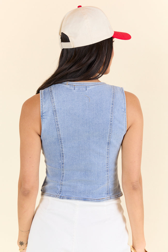 Uptown Cowgirl Denim Vest