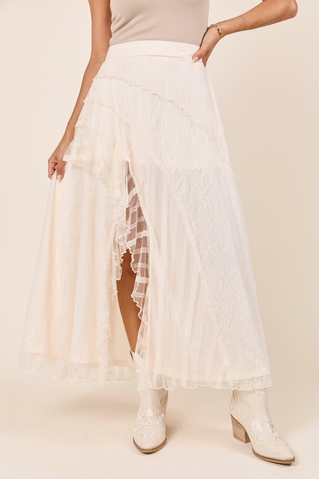 Marcy Cream Lace Skirt