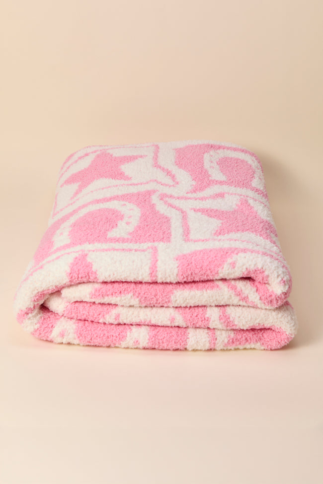 Make Me Believe Pink Western Blanket