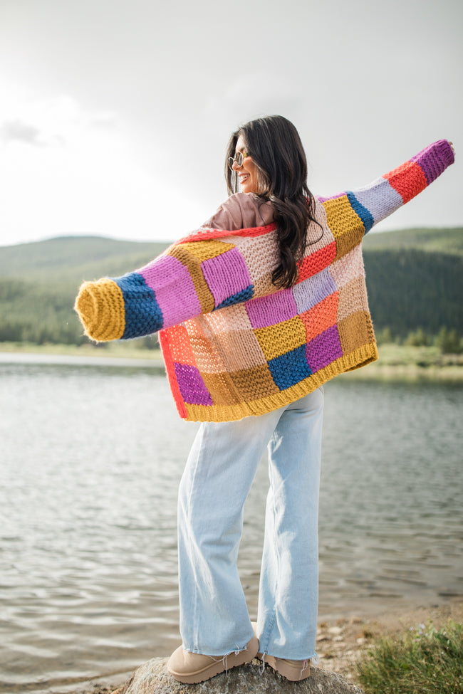 Dreamers Still Deciding Color Block Cardigan